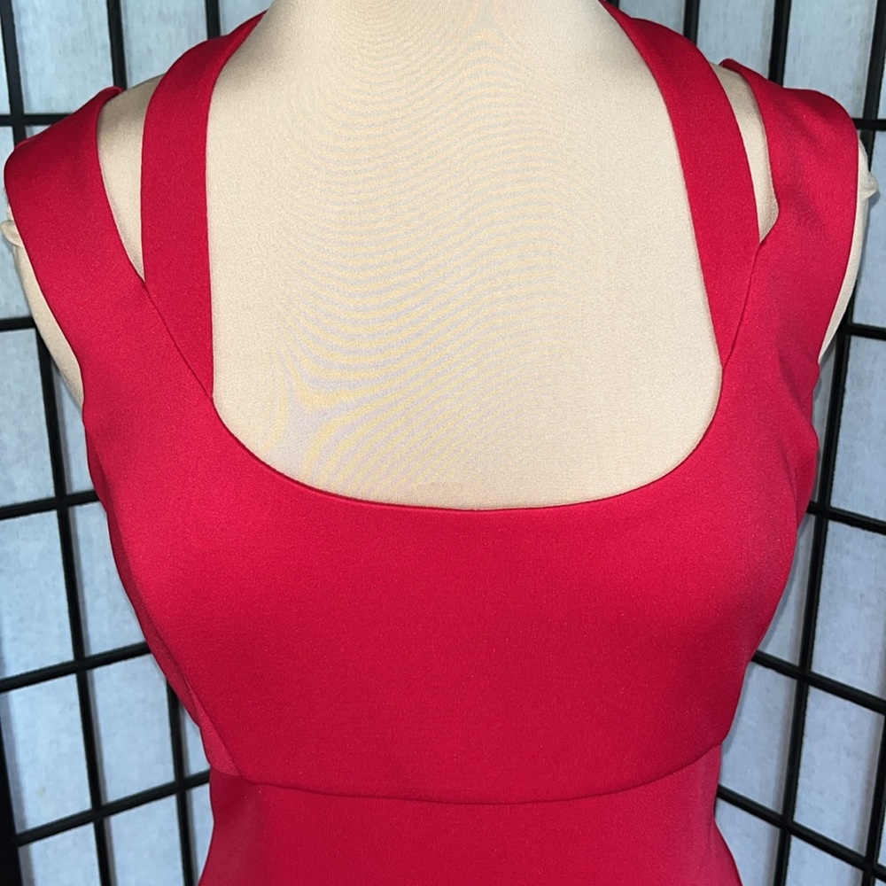 Redish Pink Square-Neck Sleeveless Women’s Dress